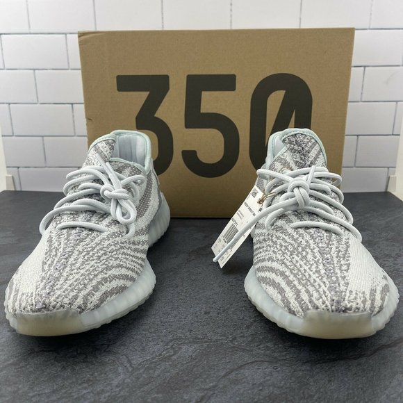Adidas Yeezy Boost 350 v2 Blue Tint Size 11 Mens Originals Light Grey Gray NWB - Picture 7 of 12